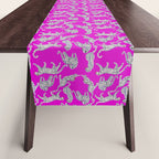 Abstract white leopards with red lips Table Runner Gallery Image 1