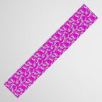 Abstract white leopards with red lips Table Runner Gallery Image 3