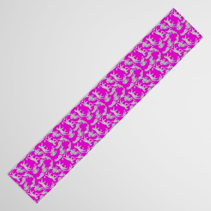 Abstract white leopards with red lips Table Runner Gallery Image 3