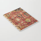 Indian Boho II // 16th Century Distressed Red Green Blue Flowery Colorful Ornate Rug Pattern Notebook Gallery Image 3