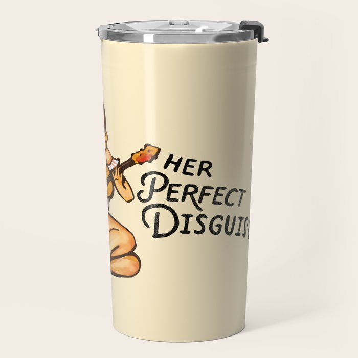 Smokey Eyes Were Her Perfect Disguise Guitar Pinup Girl Travel Mug Gallery Image 2