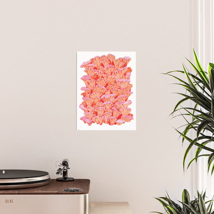 Cyber pink mushrooms Poster Gallery Image 2