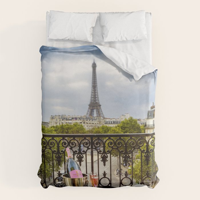 Eiffel Tower Paris Balcony View Duvet Cover Gallery Image 6