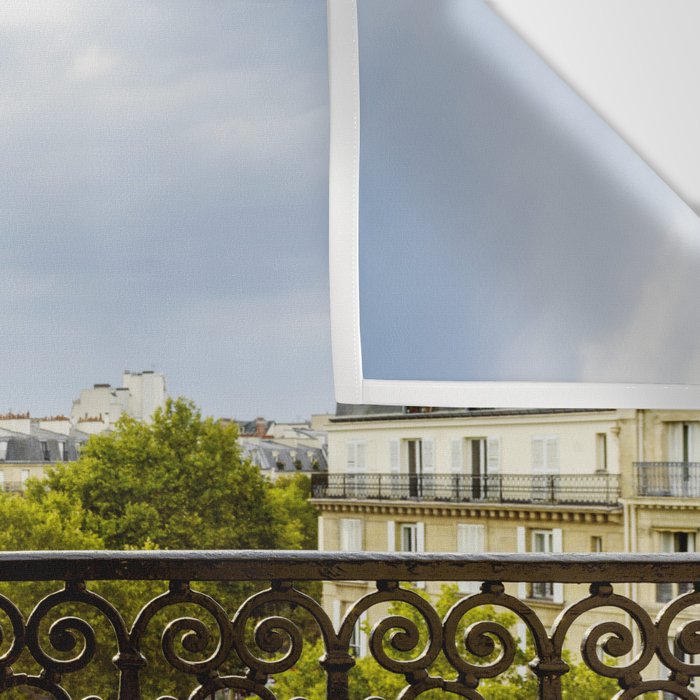 Eiffel Tower Paris Balcony View Wall Tapestry Gallery Image 3