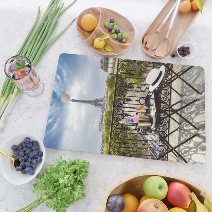 Eiffel Tower Paris Balcony View Cutting Board Gallery Image 2