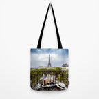 Eiffel Tower Paris Balcony View Tote Bag Gallery Image 2