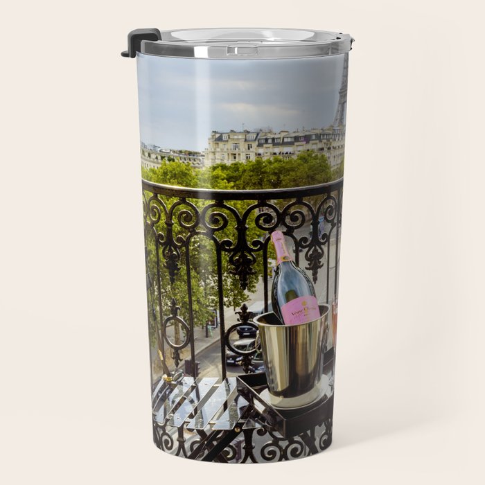 Eiffel Tower Paris Balcony View Travel Mug Gallery Image 3