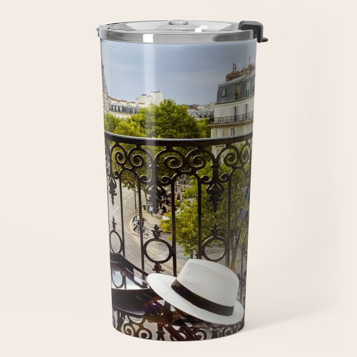 Eiffel Tower Paris Balcony View Travel Mug Gallery Image 2