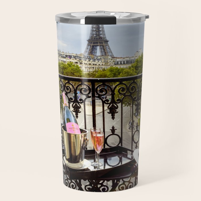 Eiffel Tower Paris Balcony View Travel Mug Gallery Image 1