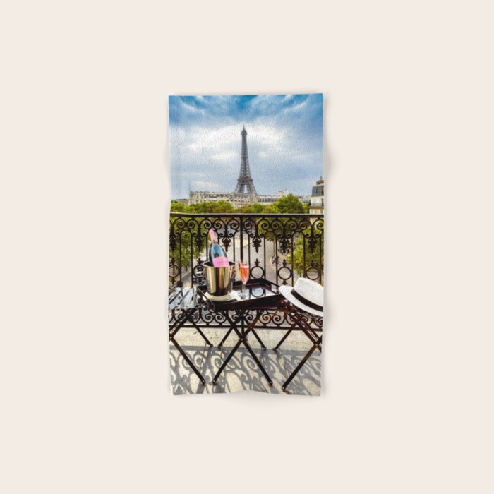 Eiffel Tower Paris Balcony View Bath Towel Gallery Image 1
