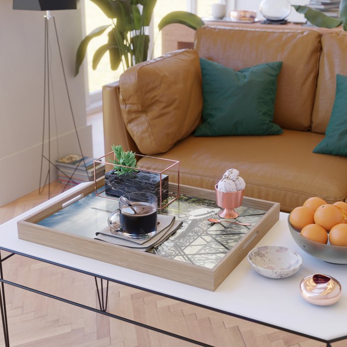 Eiffel Tower Paris Balcony View Serving Tray Gallery Image 2