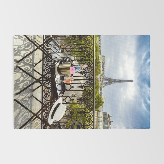 Eiffel Tower Paris Balcony View Rug Gallery Image 2