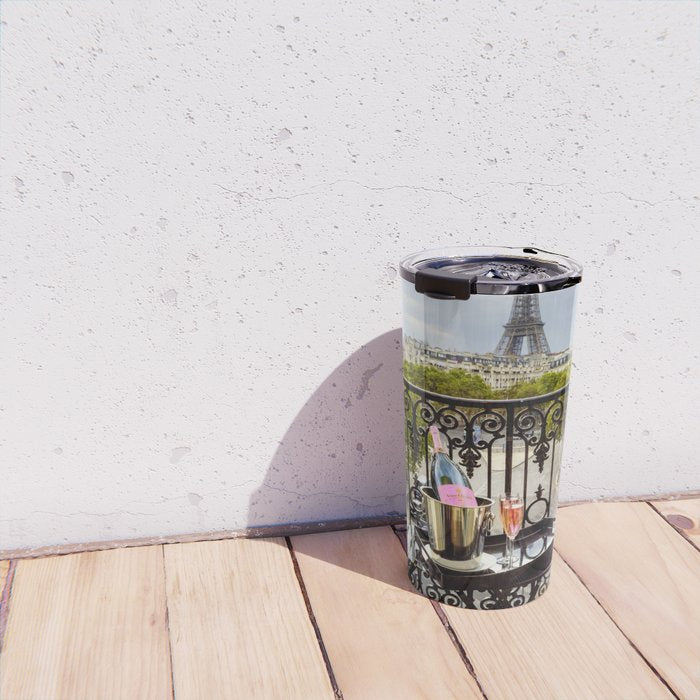 Eiffel Tower Paris Balcony View Travel Mug Gallery Image 4