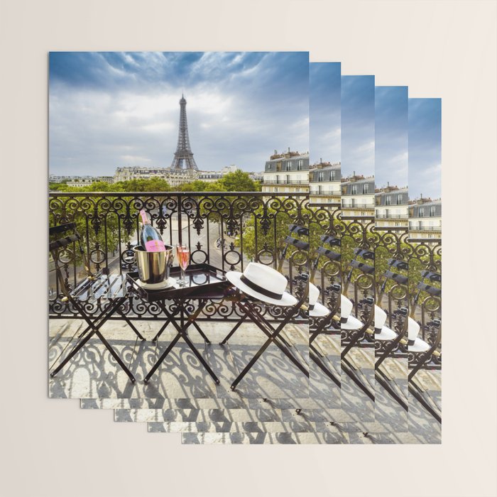 Eiffel Tower Paris Balcony View Wrapping Paper Gallery Image 3