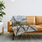Eiffel Tower Paris Balcony View Throw Blanket Gallery Image 1