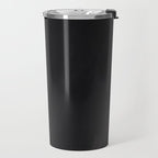Mid Century Modern Minimalist Abstract Art Brush Strokes Black & White Ink Art Colorfield Travel Mug Gallery Image 2