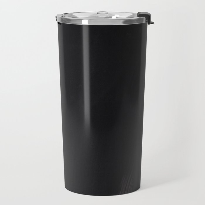 Mid Century Modern Minimalist Abstract Art Brush Strokes Black & White Ink Art Colorfield Travel Mug Gallery Image 2
