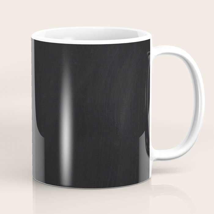 Mid Century Modern Minimalist Abstract Art Brush Strokes Black & White Ink Art Colorfield Coffee Mug Gallery Image 1