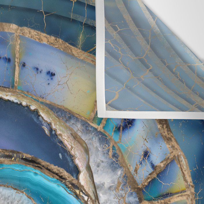 Evil Eye Amulet Agate and gold Wall Tapestry Gallery Image 3