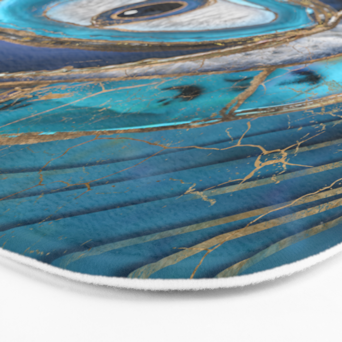 Evil Eye Amulet Agate and gold Bath Mat Gallery Image 3