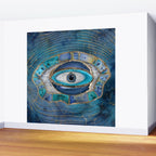 Evil Eye Amulet Agate and gold Wall Mural Gallery Image 2