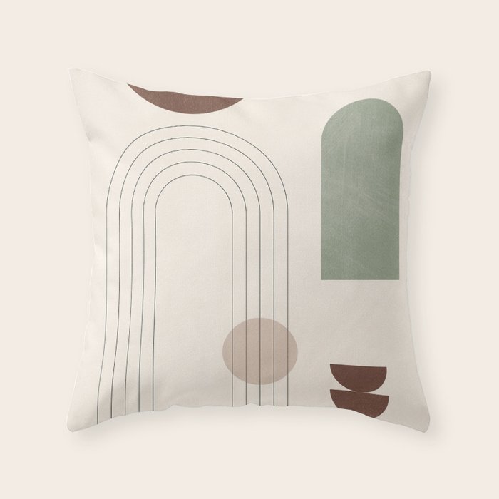 Minimal Geometric Shapes 180 Throw Pillow Gallery Image 6