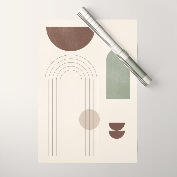 Minimal Geometric Shapes 180 Wrapping Paper Gallery Image 1