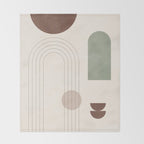 Minimal Geometric Shapes 180 Throw Blanket Gallery Image 2