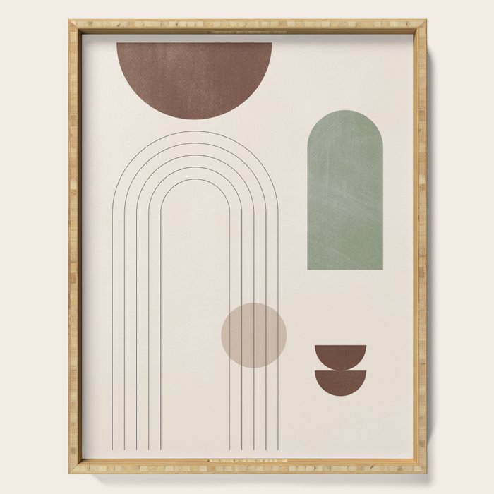 Minimal Geometric Shapes 180 Serving Tray Gallery Image 1