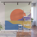 Sunset Island - Vibrant Colors Wall Mural Gallery Image 1