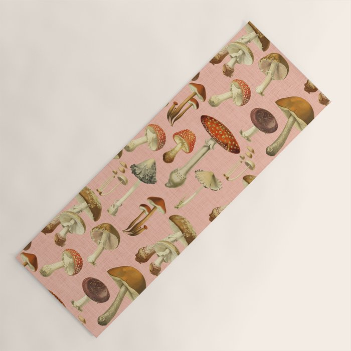 Mushrooms pink Yoga Mat Gallery Image 1