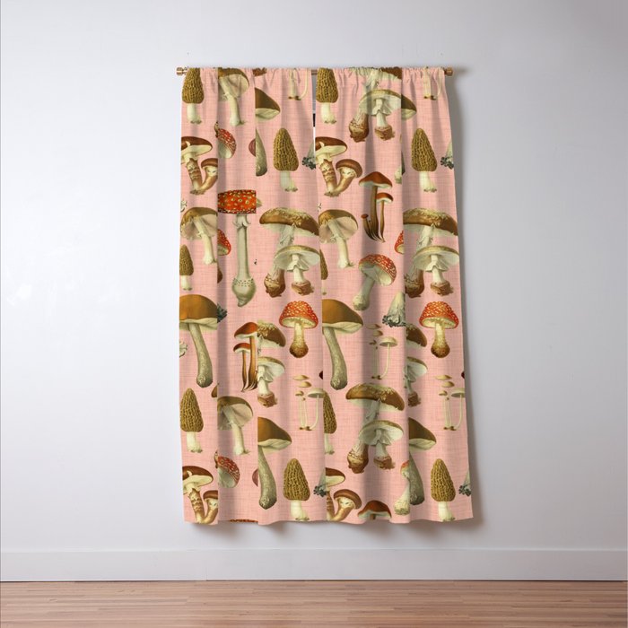 Mushrooms pink Window Curtain Gallery Image 3