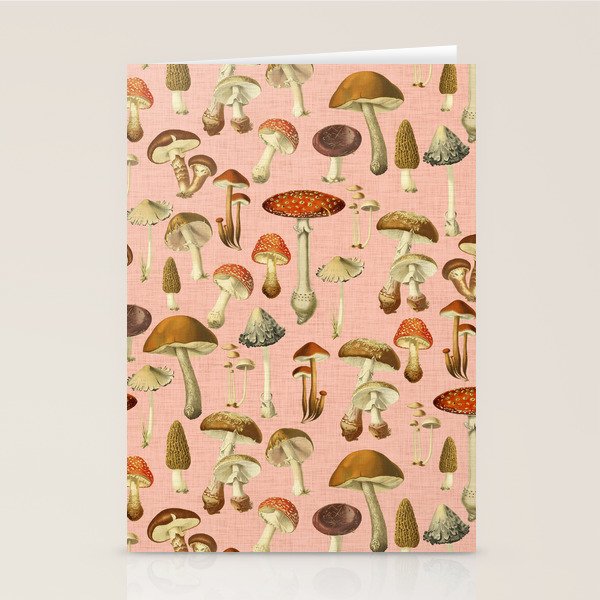 Mushrooms pink Stationery Card Gallery Image 2