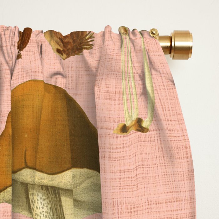 Mushrooms pink Window Curtain Gallery Image 2