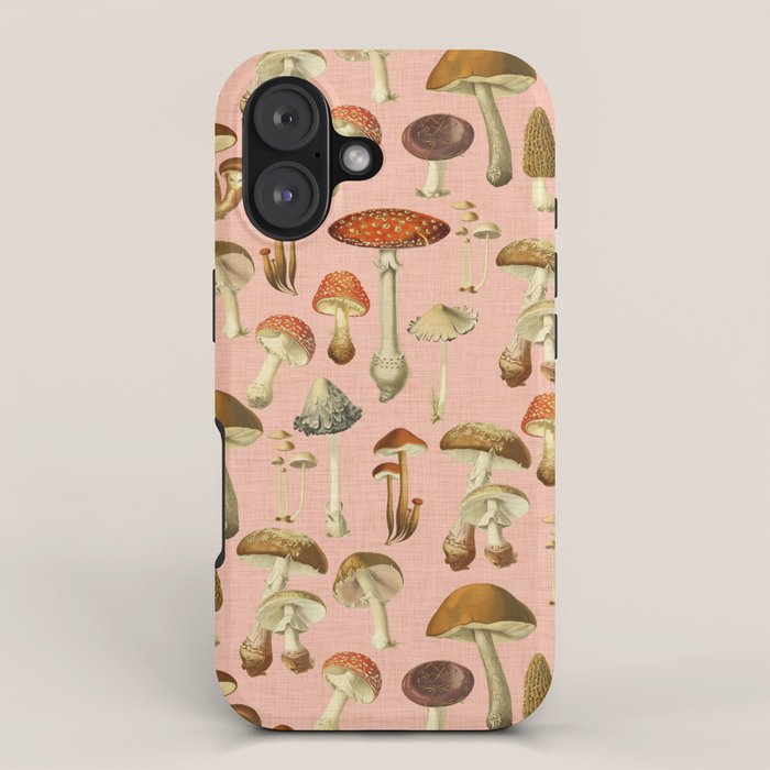 Mushrooms pink iPhone Case Gallery Image 1
