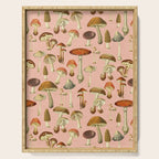 Mushrooms pink Serving Tray Gallery Image 1
