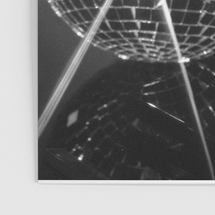 Sparkling Disco Ball Champagne Glasses Retro Black and White Party  Photography Wall Decor Poster Gallery Image 3