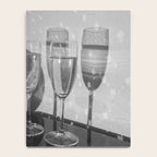 Sparkling Disco Ball Champagne Glasses Retro Black and White Party  Photography Wall Decor Notebook Gallery Image 4