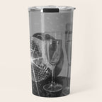 Sparkling Disco Ball Champagne Glasses Retro Black and White Party  Photography Wall Decor Travel Mug Gallery Image 1