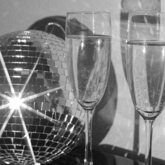 Sparkling Disco Ball Champagne Glasses Retro Black and White Party  Photography Wall Decor Coffee Mug Gallery Image 2