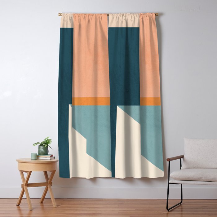 Minimal Abstract 16 Window Curtain Gallery Image 1