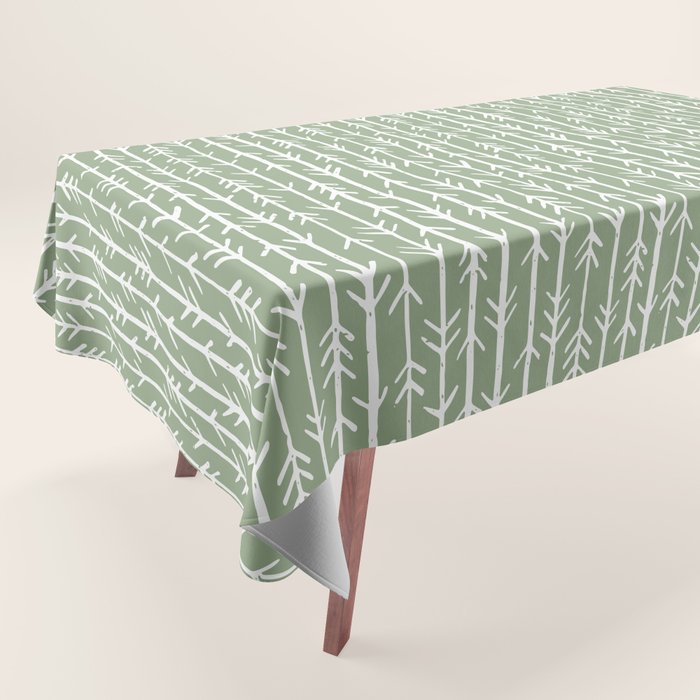 Stacked Arrows . Sage Green Tablecloth Gallery Image 1