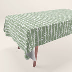 Stacked Arrows . Sage Green Tablecloth Gallery Image 1