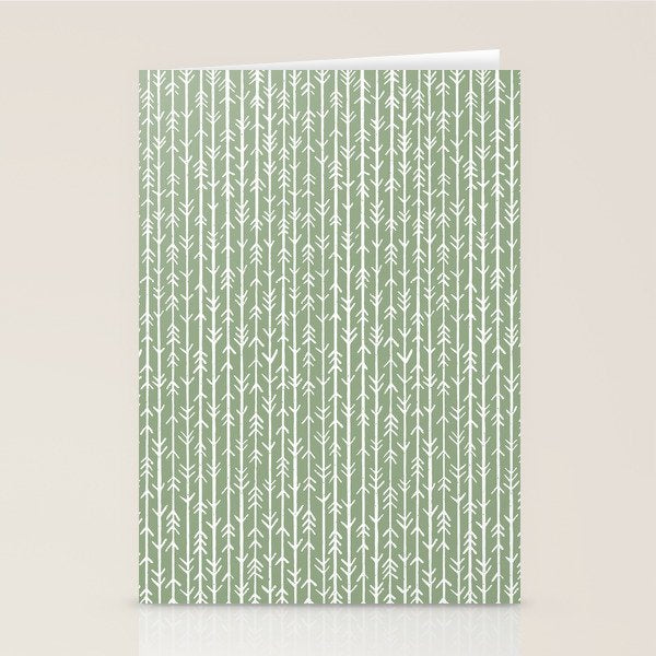 Stacked Arrows . Sage Green Stationery Card Gallery Image 2