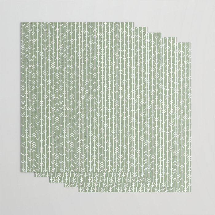 Stacked Arrows . Sage Green Wrapping Paper Gallery Image 3