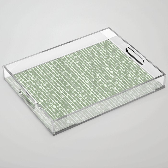 Stacked Arrows . Sage Green Acrylic Tray Gallery Image 1