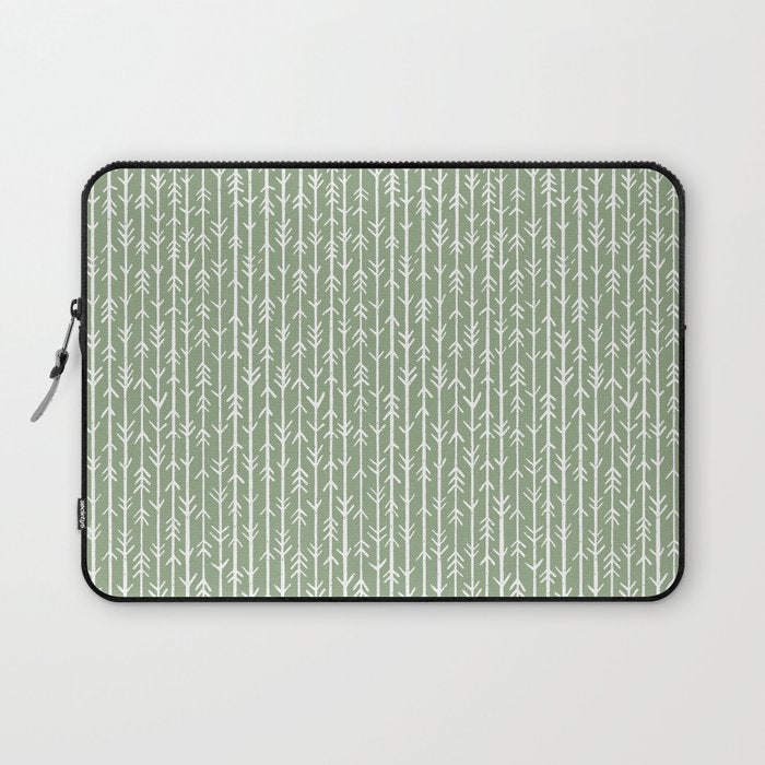 Stacked Arrows . Sage Green Laptop Sleeve Gallery Image 1