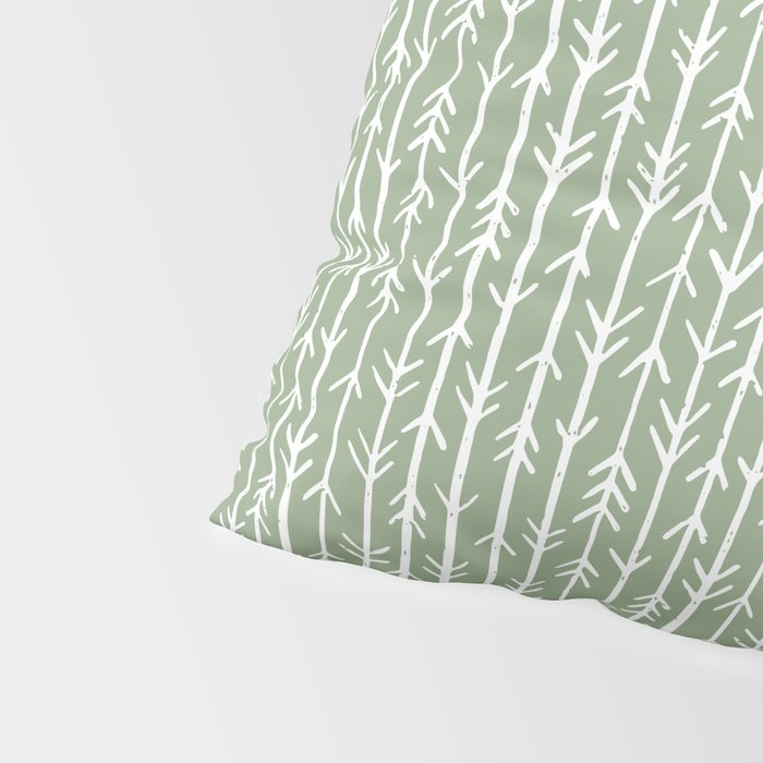 Stacked Arrows . Sage Green Pillow Sham Gallery Image 4