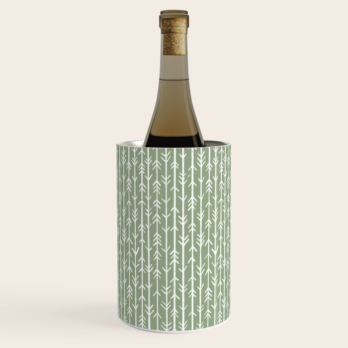 Stacked Arrows . Sage Green Wine Chiller Gallery Image 3