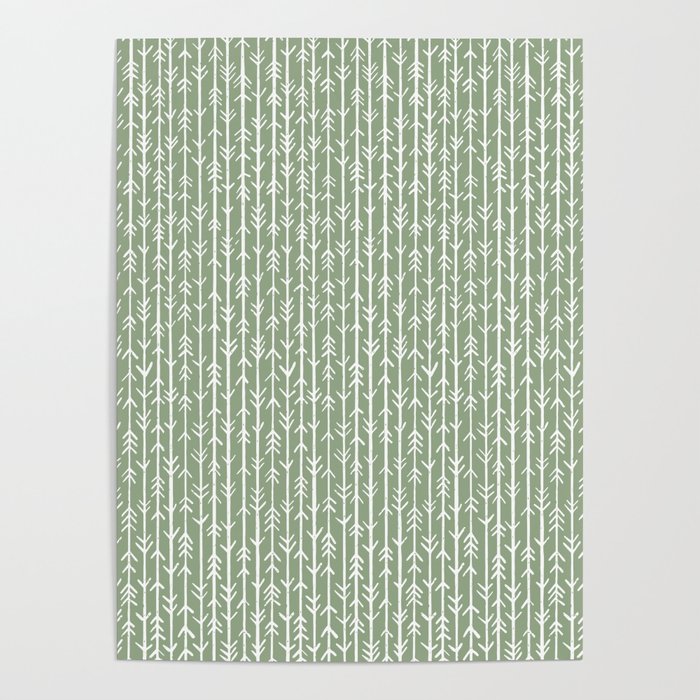 Stacked Arrows . Sage Green Poster Gallery Image 4